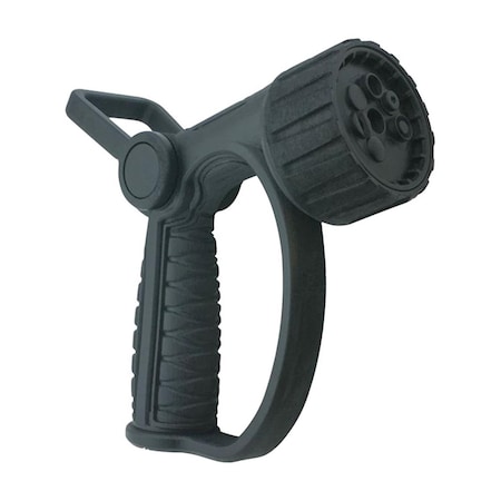 Gan Eden 7 Pattern Metal Firemans Nozzle, Black GA2512961